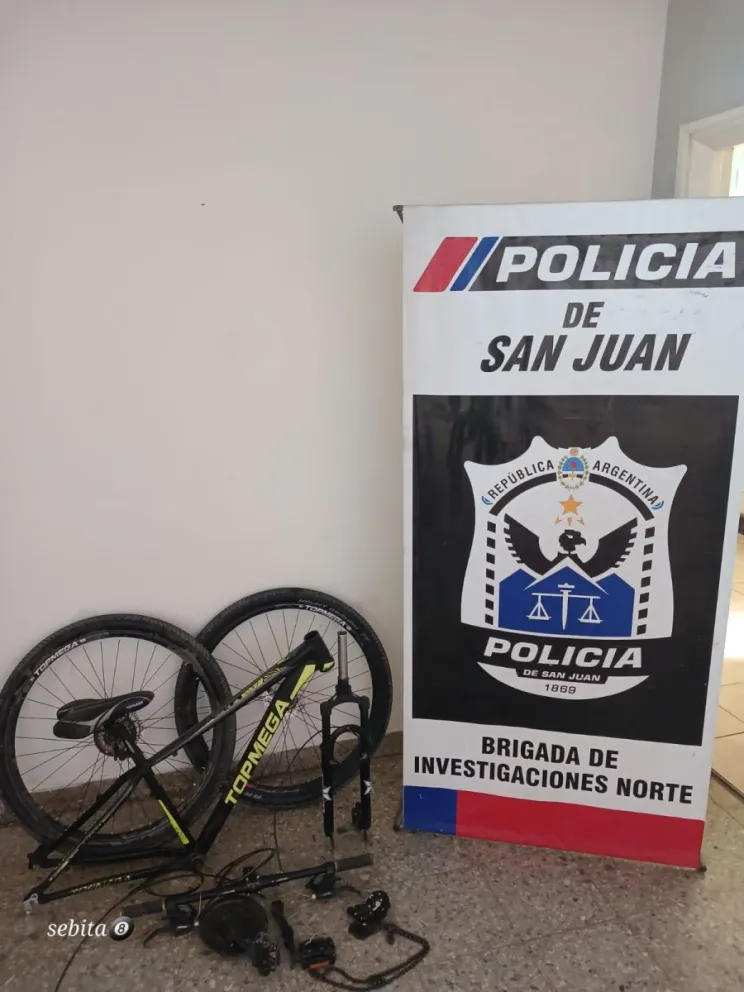 La policía los descubrió cuando estaban desarmando una bicicleta que habían robado