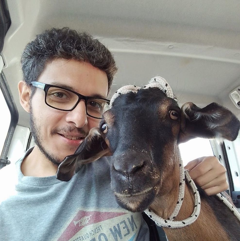 Un sanjuanino se hizo viral por comprar una cabra para salvarla de que la comieran