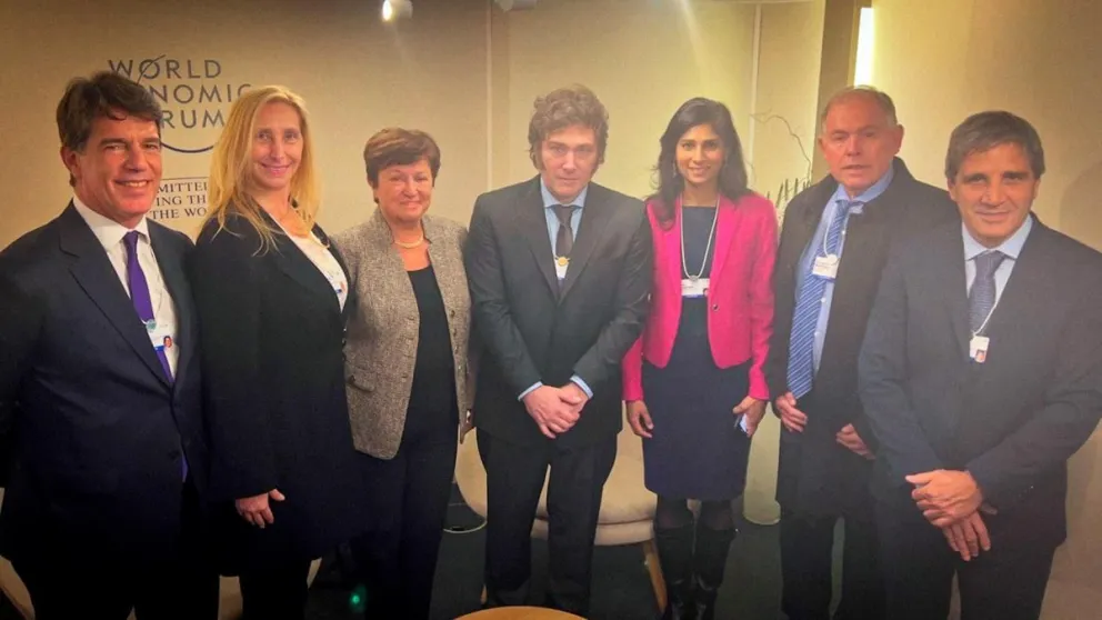 Javier Milei tuvo un encuentro clave con directivos del FMI en Davos
