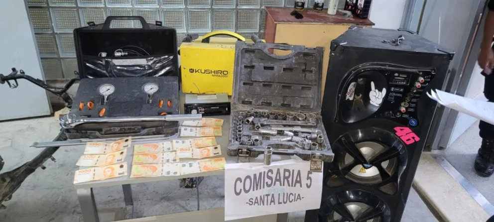 Recuperaron varios elementos robados en Santa Lucía