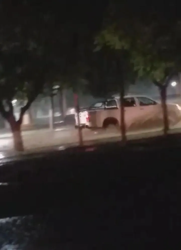 Por las fuertes lluvias, así está inundada Calingasta