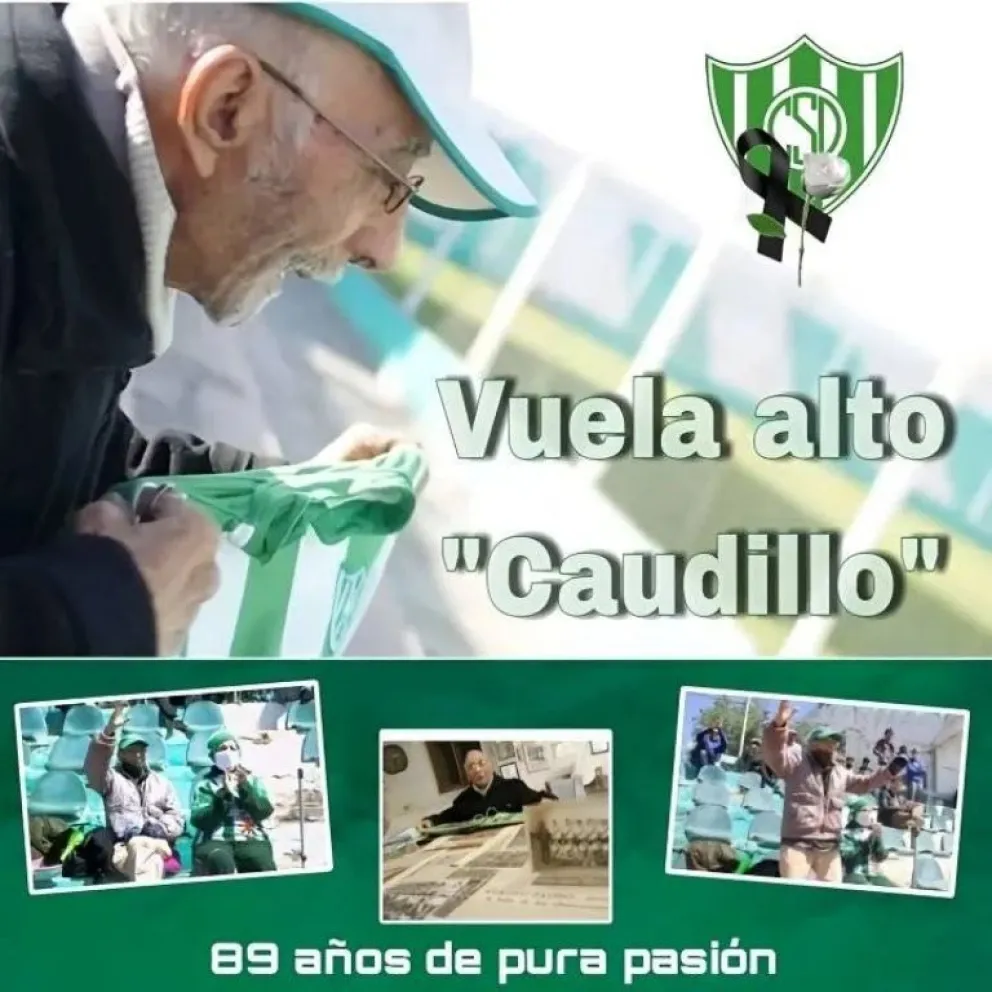 Dolor por la muerte de Rubén Moreno, un querido e histórico hincha de Desamparados