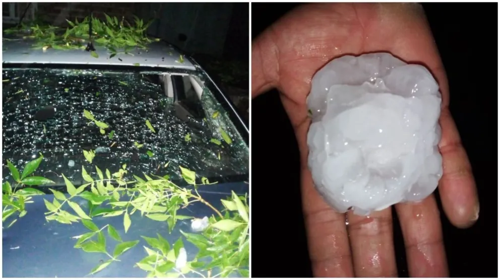 Un temporal de lluvia y granizo afectó a varias provincias 