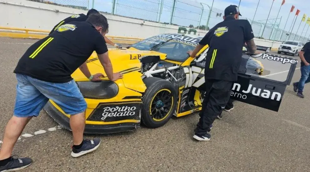 Por una complicada maniobra, Tobías Martínez casi no termina la carrera en Viedma