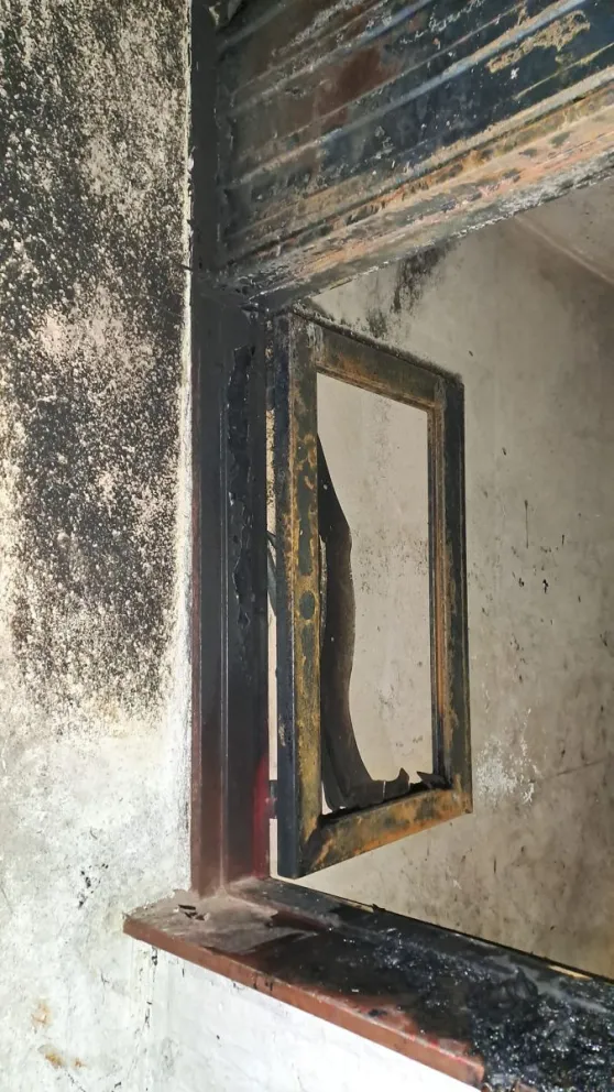 Se incendió una casa en Albardón y una madre y su hijo se salvaron de milagro 