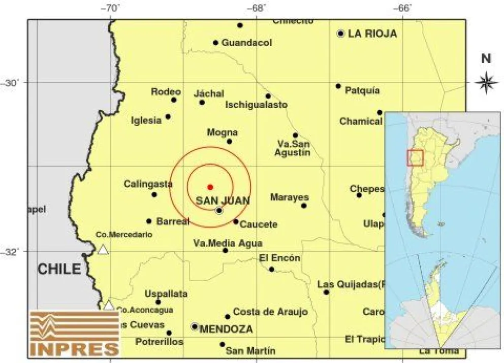 Un sismo fue percibido por algunos sanjuaninos en la madrugada 