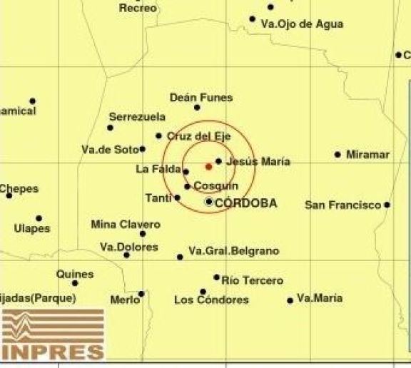 Susto en Córdoba por un sismo de 3,9°
