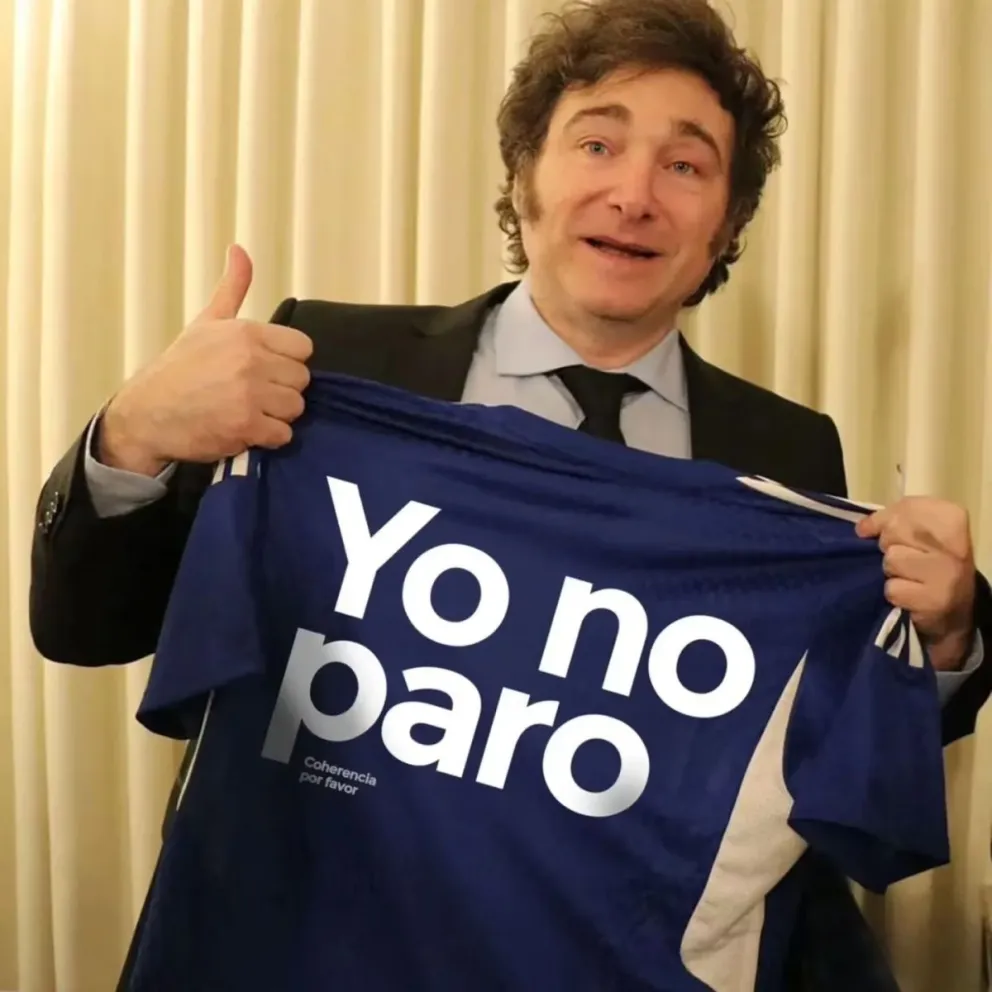 El presidente Milei uso sus redes sociales para ir contra el paro de la CGT 