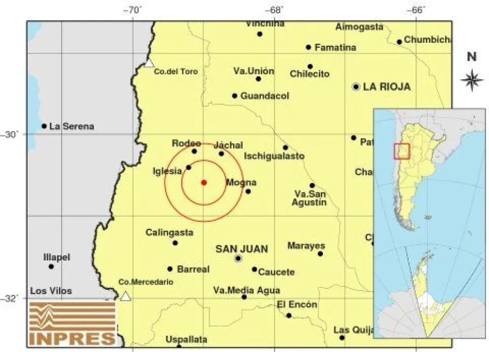 Un sismo sorprendió a los vecinos de Jáchal e Iglesia