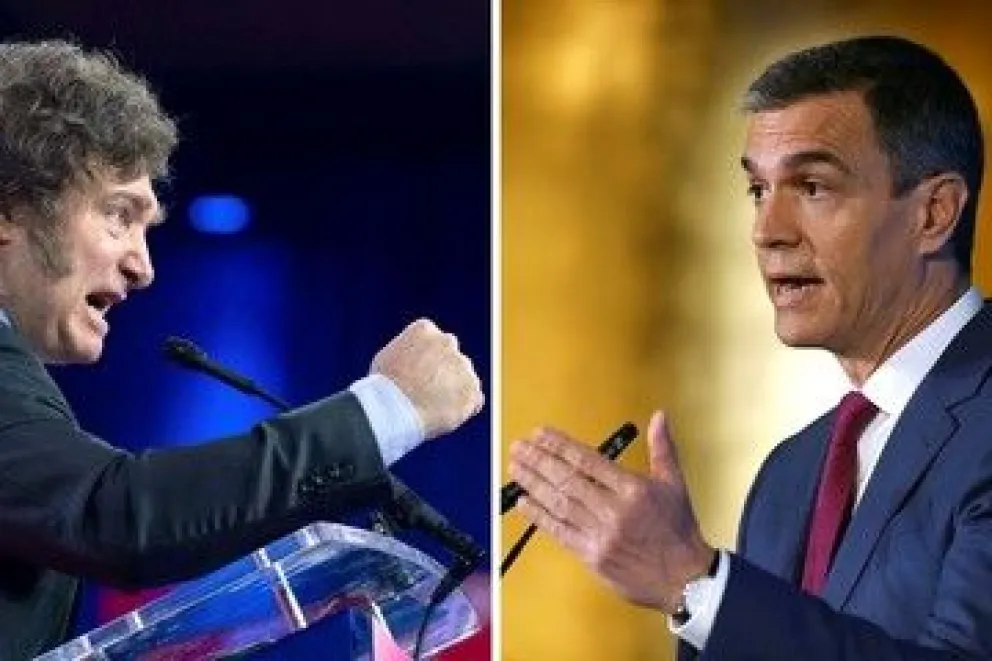 Milei vinculó a Pedro Sánchez con el kirchnerismo y aseguró que no pedirá disculpas 