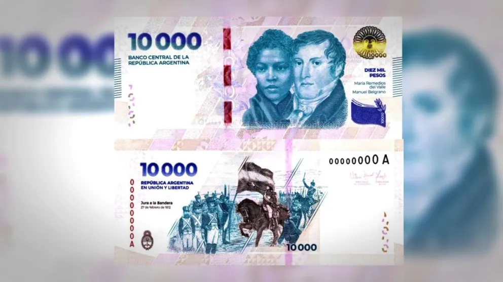 El billete de $10.000 llegó a San Juan, ¿cuándo va a estar disponible en los cajeros? 