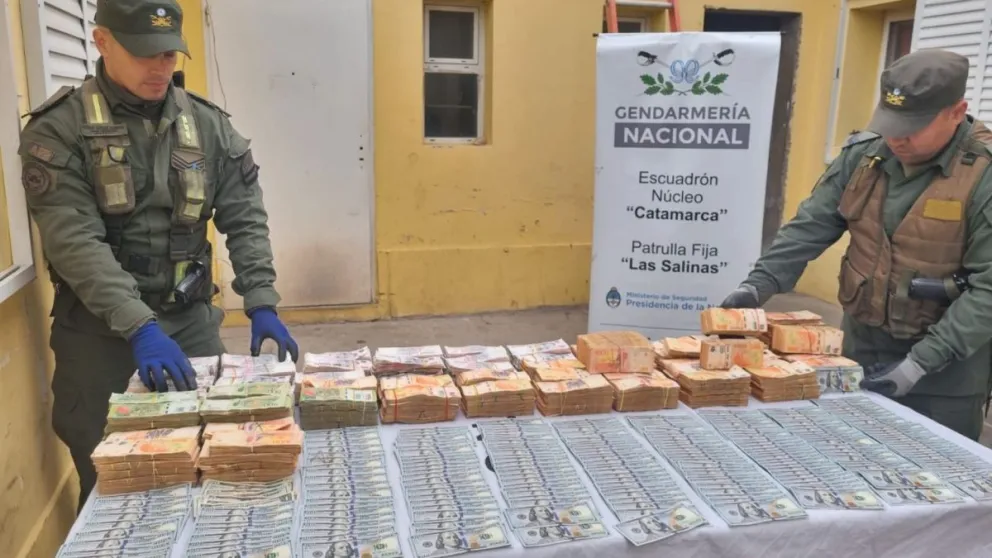 En un control policial, Gendarmería secuestro casi 40 millones de pesos y 27 mil dólares