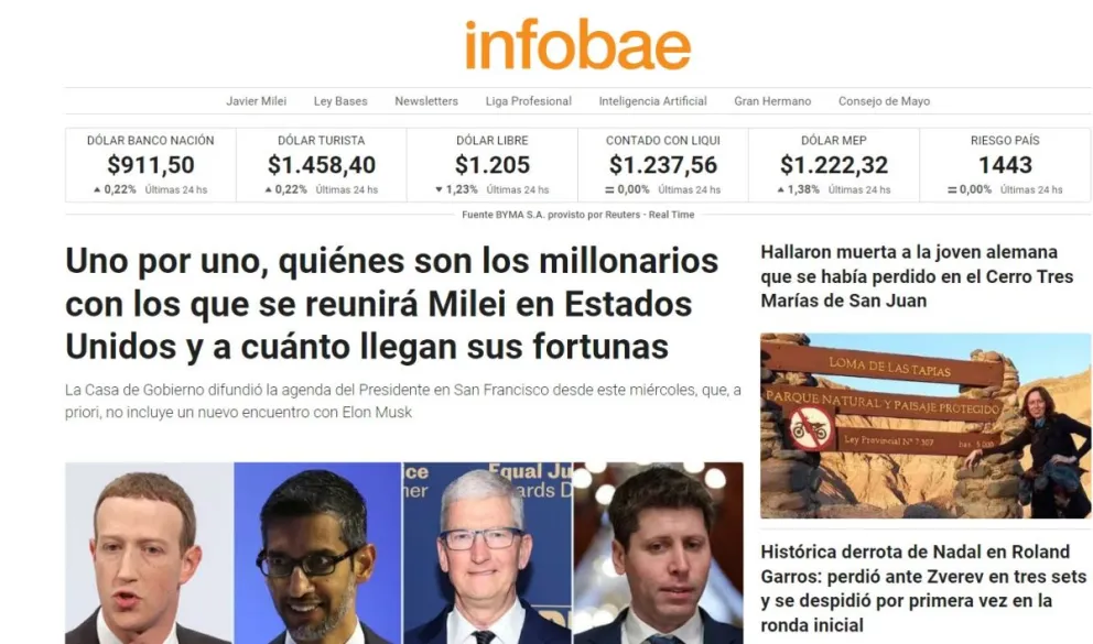 Los medios nacionales le dieron rol protagónico al trágico final de la alemana