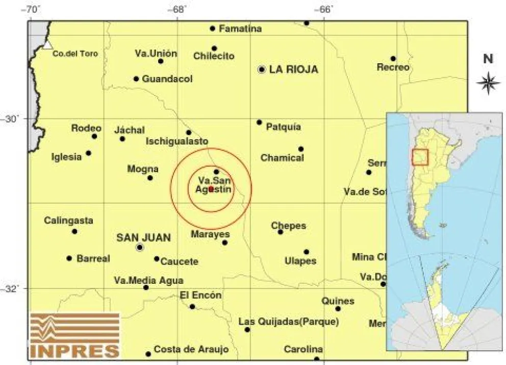 Un sismo en la madrugada sorprendió a parte de San Juan 