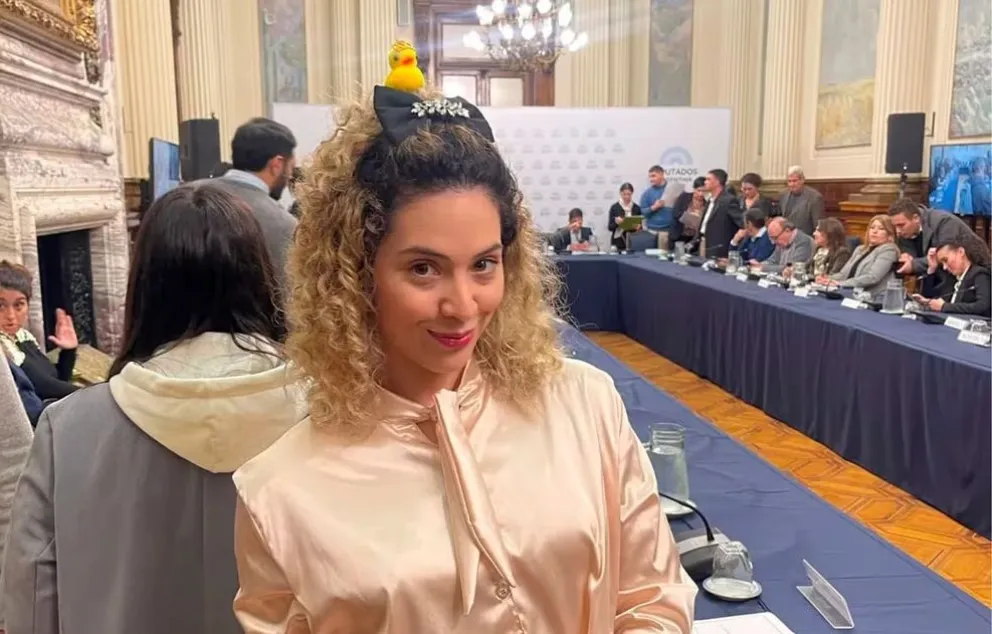Una diputada sanjuanina por Mendoza fue al Congreso con un patito kawaii en la cabeza y se hizo viral