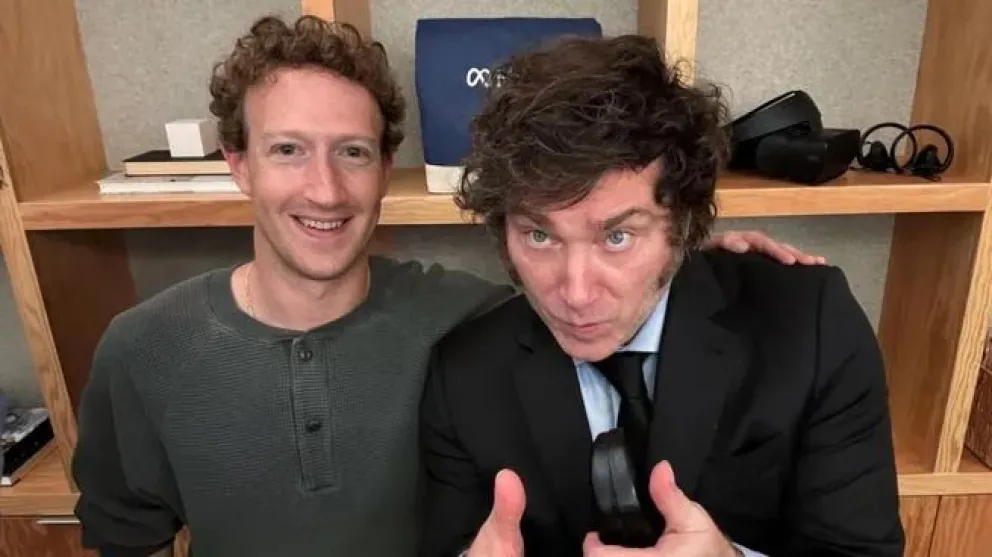 Milei se reunió Mark Zuckerberg para pedirle que invierta en el país 