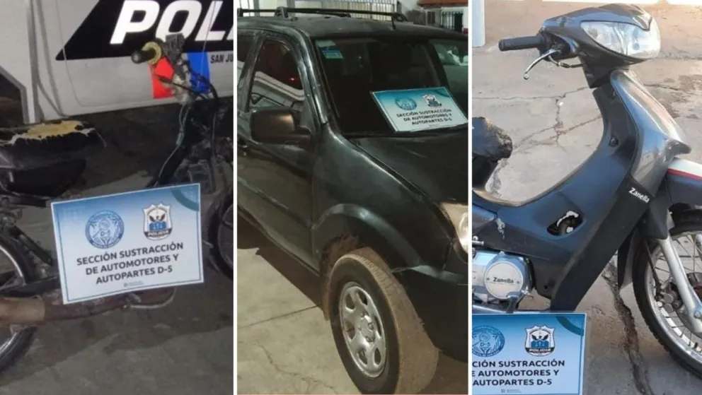 Desde camionetas hasta motos, los vehículos robados que recuperó la Policía 