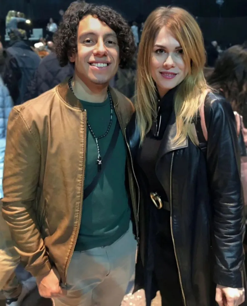 Seguidor. Mahor Caparros asistió al acto del presidente Javier Milei en el Luna Park, en donde se fotografió con la diputada nacional Lilia Lemoine.