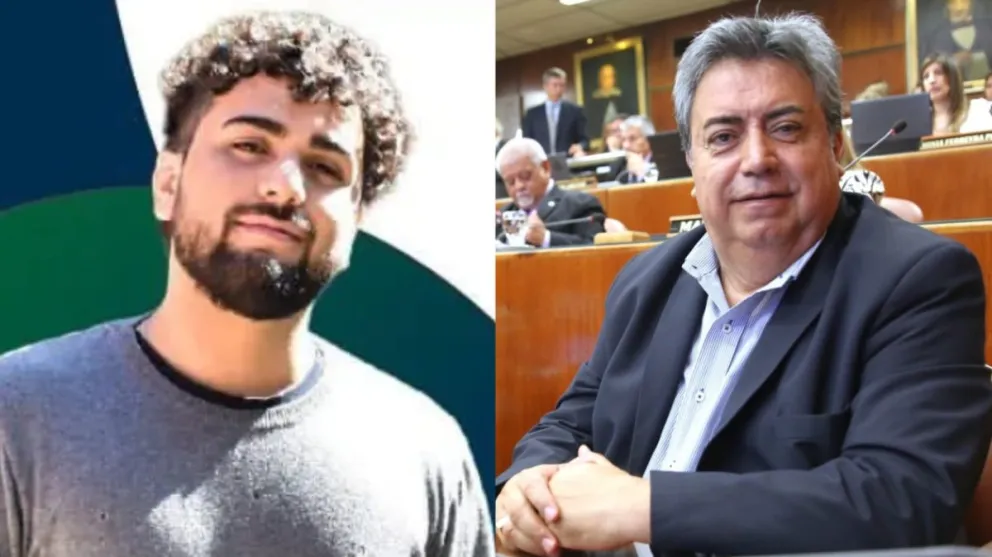 Equipo. Santiago Cabello integra el partido La Libertad Avanza y tiene una agrupación universitaria llamada Avancemos. Su abuelo, Eduardo, es diputado por el peronismo y es el secretario General de la CGT.