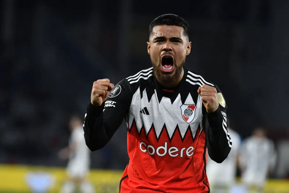 Paulo Díaz, autor del gol del triunfo millonario. 