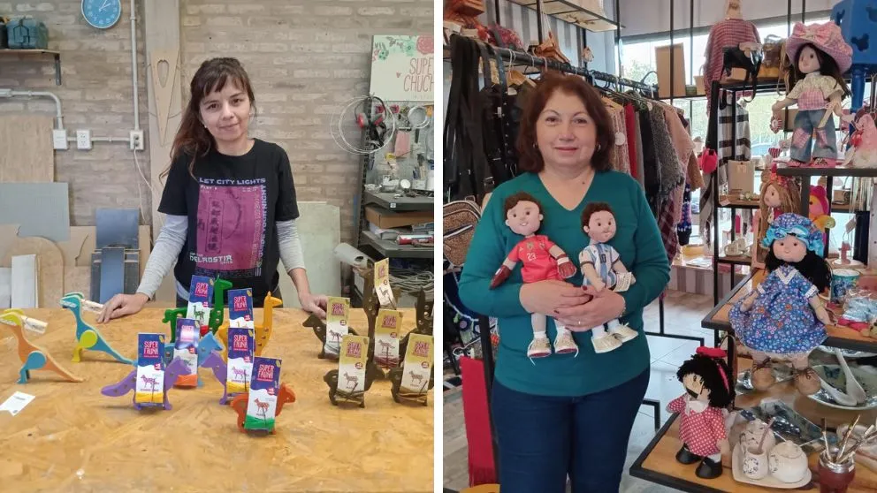 Betina Laspiur de Súper Chuchy (izquierda) y Gloria Marchan de Sublime's (derecha). 