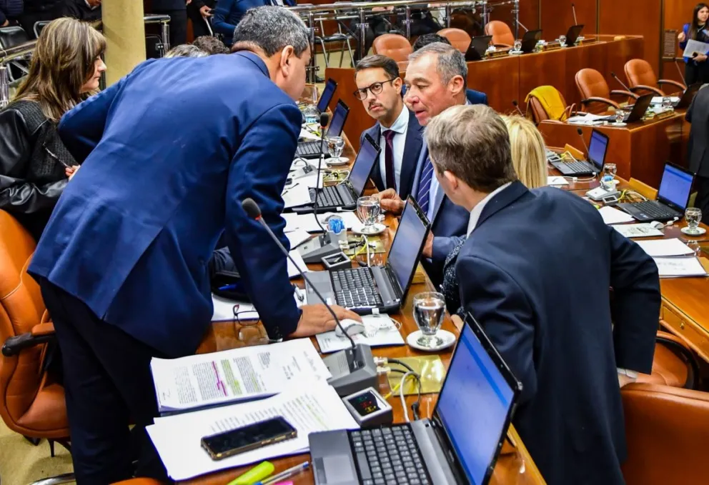 En el medio de un duro debate por el OK a la baja del contrato del dique El Tambolar, el vicegobernador, Fabián Martín, analizó el escenario de votación con los diputados oficialistas.