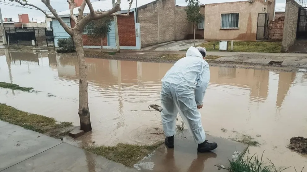 Familias asistidas por el temporal