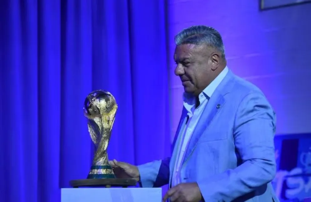 Máximo logro. Claudio Tapia y la Copa del Mundo, la cual se obtuvo con el nacido en Concepción presidiendo la AFA en 'Qatar 2022'.