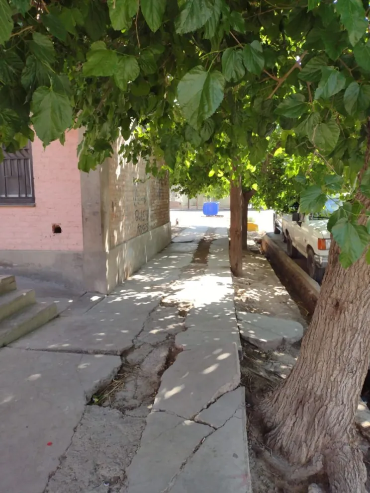 Epicentro. El lugar donde se produjo el intento de arrebato del delincuente a la adulta mayor, en Rawson.