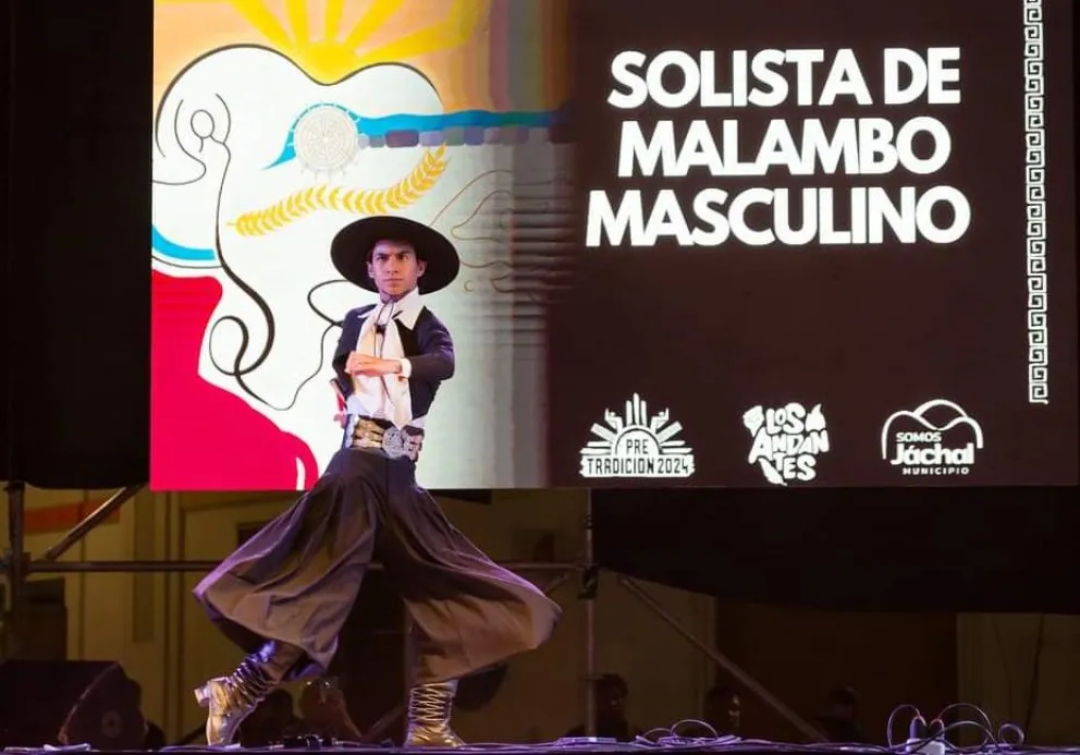 Emiliano Donoso, ganador de la categoría "Malambo solista" 