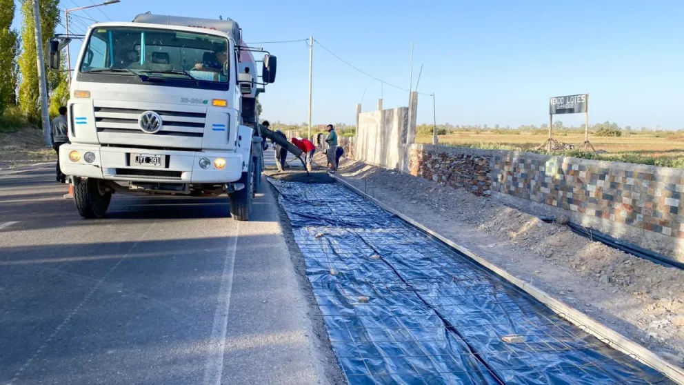 Proyectos. A través de programas nacionales, San Martín encaró un plan de bicisendas, Caucete la construcción de vereda y cordón - cuneta y otras comunas encararon otro tipo de obras.