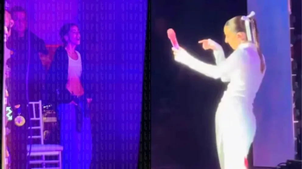 Tini Stoessel sorprendió al público en el show de Young Miko en Rosario. 