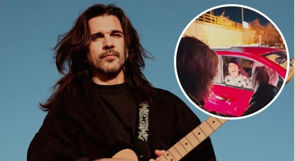 Juanes sorprendió a una fan en su coche y se volvió viral en las redes. 