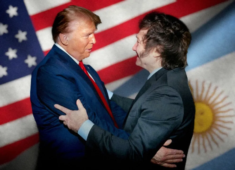 La foto que usó Javier Milei para felicitar a Donald Trump
