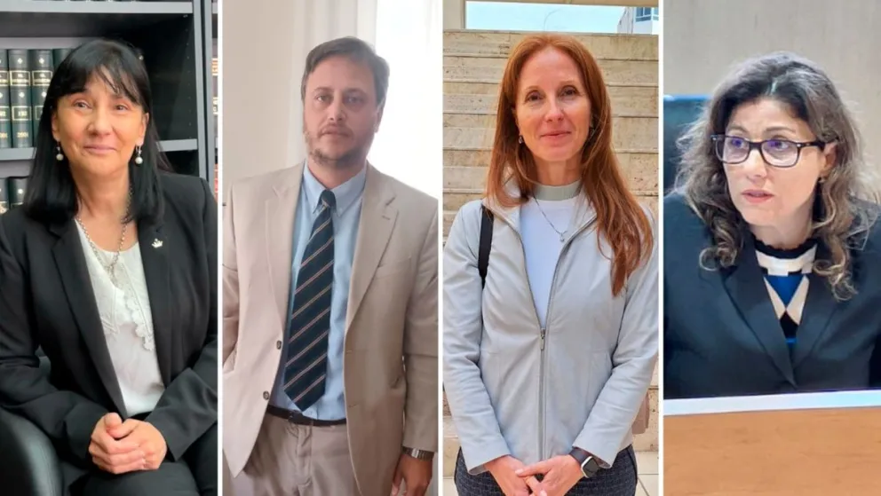 Posiciones. Claudia Bondanza se ubicó en el primer lugar en el orden de mérito y Ezequiel Recio, en el tercero. Gema Guillén quedó cuarta. Eliana Rattá se ubicó en el octavo lugar, pero desistió del concurso. Ya es jueza penal federal.