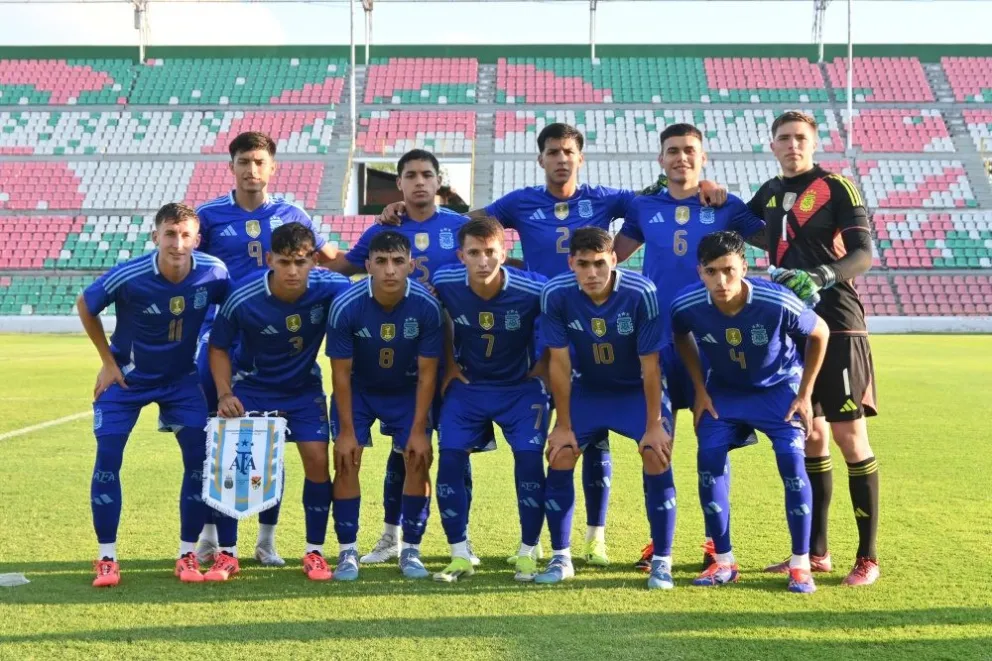 Gol y asistencia del sanjuanino Agustín Ladstatter en el amistoso con la Selección Argentina Sub 20. El delantero fue titular y utilizó la camiseta n.º 7.