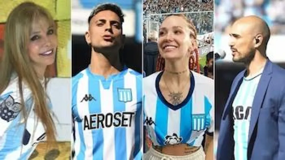 La consagración de Racing desató celebraciones de famosos: de Abel Pintos a Graciela Alfano. 