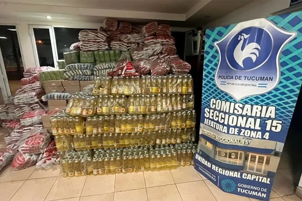 Descubrieron 40 mil kilos de alimentos destinados a sectores vulnerables en un allanamiento por violencia de género. 