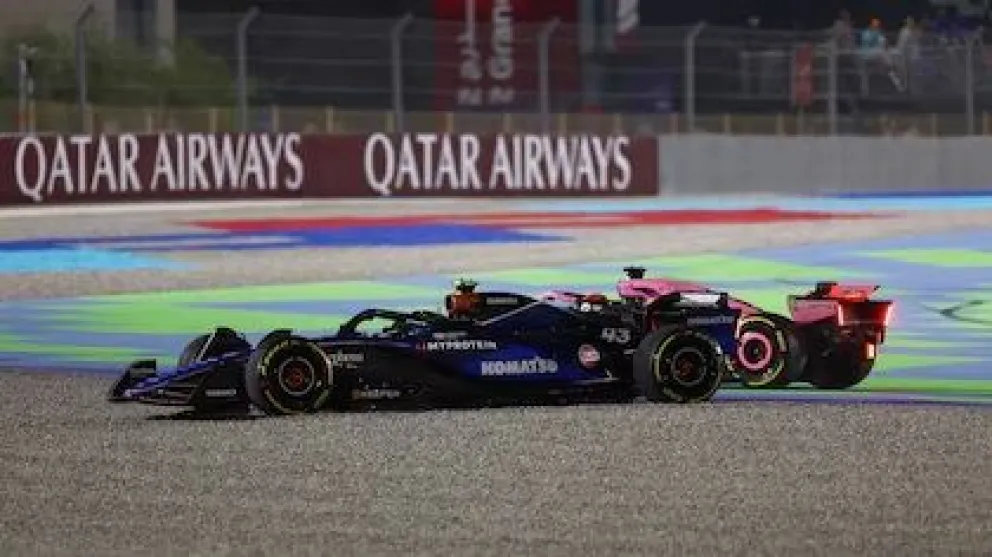 Colapinto sufrió un toque de Esteban Ocon y tuvo que abandonar en la primera vuelta del GP de Qatar