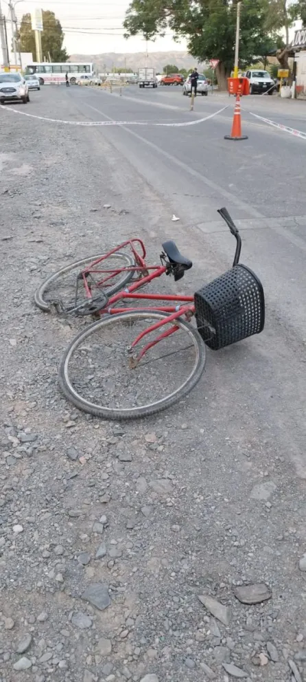 La bicicleta de la víctima. 