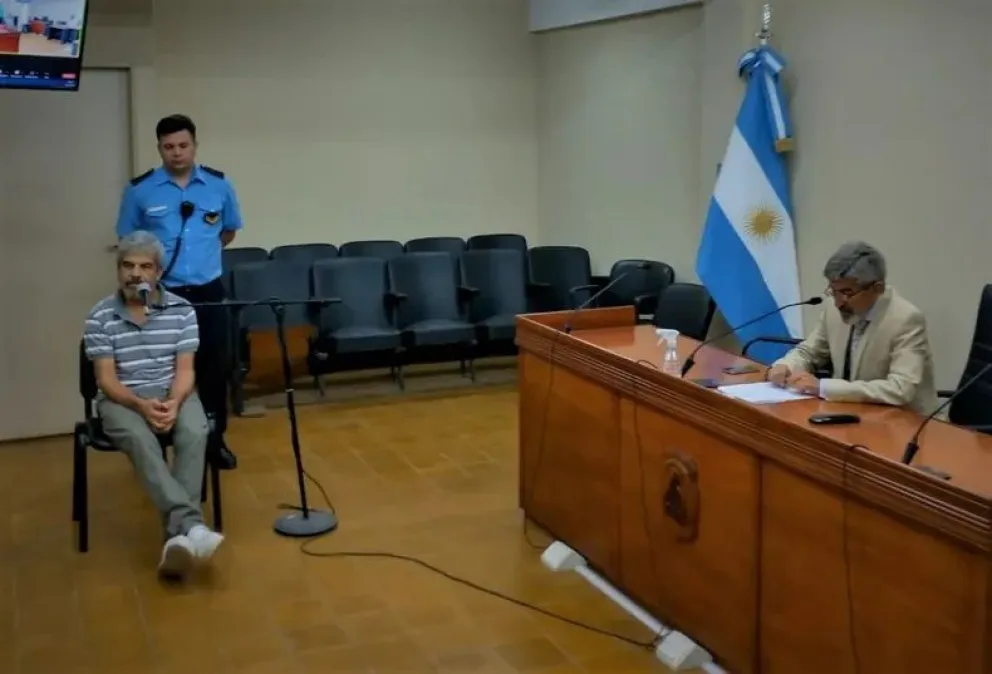 Godoy en una de las audiencias en la causa por el agua adulterada