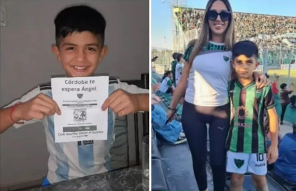 Una mamá sanjuanina sorprendió a su hijo con entradas para que vea a San Martín en Córdoba