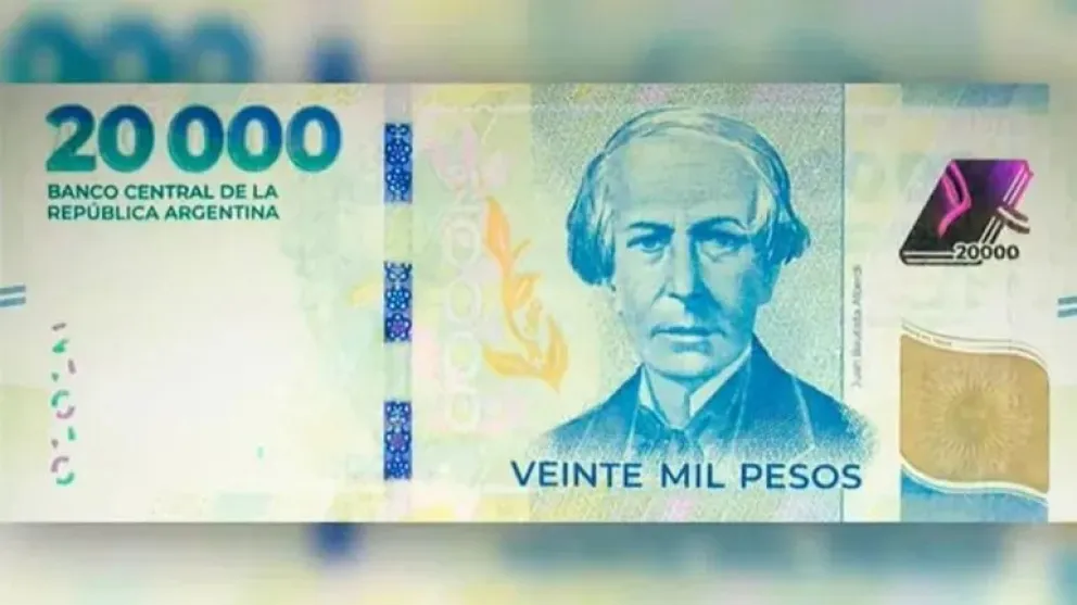 Los billetes de $20.000 ya circulan en San Juan: cómo reconocerlos y su homenaje a Alberdi. 