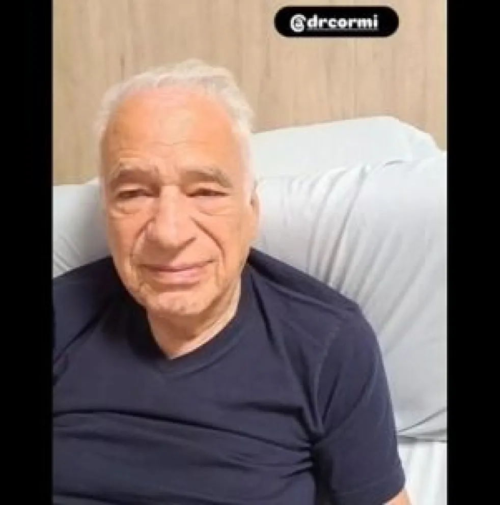 Alberto Cormillot se encuentra internado y esposa compartió un emotivo mensaje desde el hospital . 