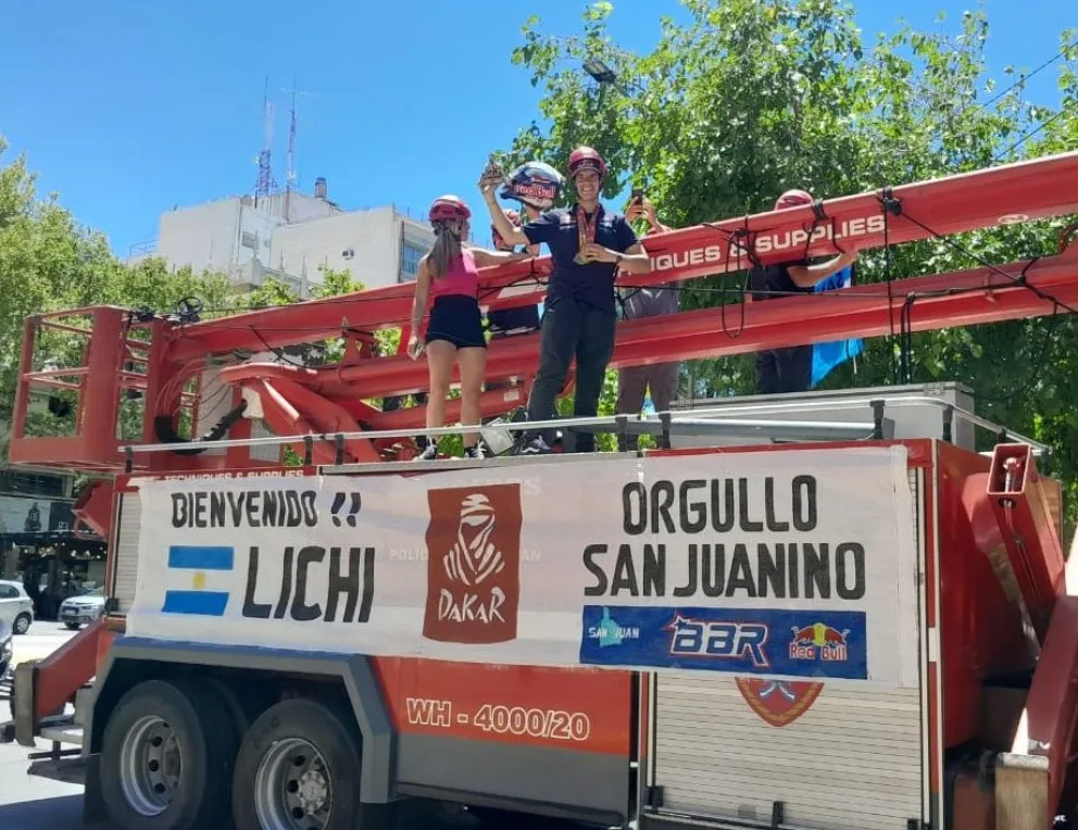 Después de su hazaña en el Dakar, Lisandro Sisterna llegó a San Juan 