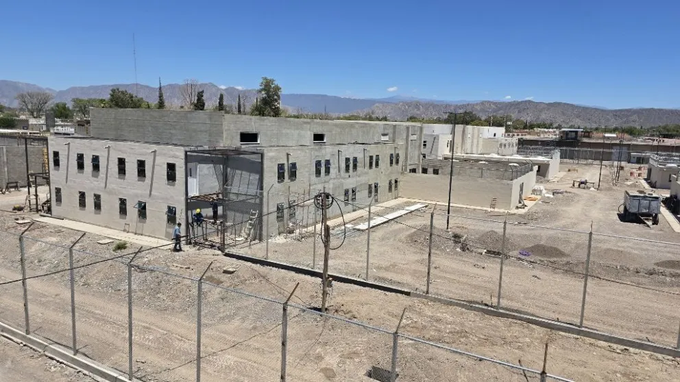 El penal de Chimbas sumará 236 celdas a su capacidad. La obra tiene un avance de 90%.