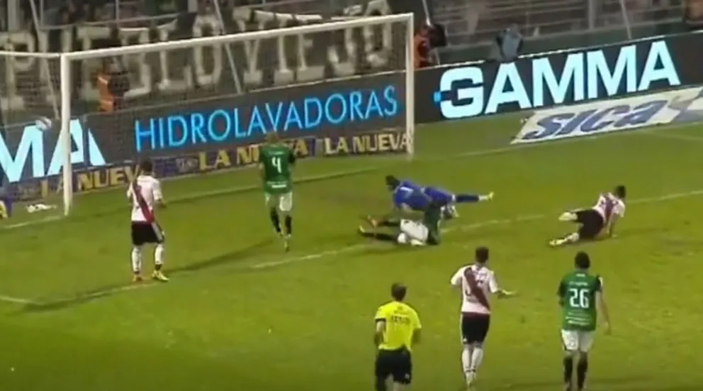 San Martín (SJ) 1 - River 3. Fecha 3, Superliga Argentina 2017/2018 - Captura de TV