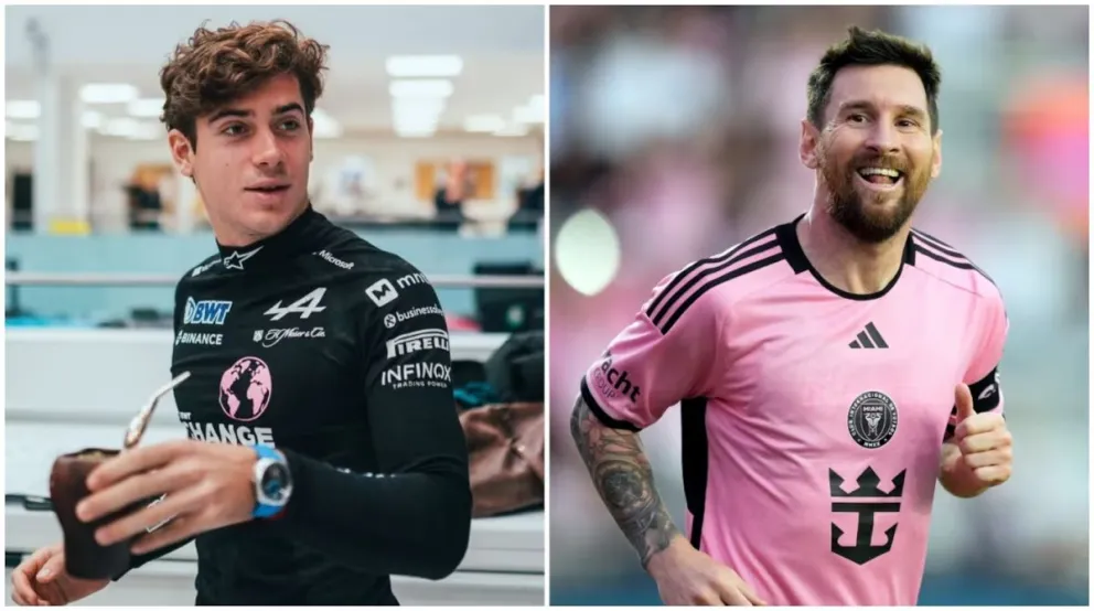 Franco Colapinto sorprendió a Lionel Messi con un gesto especial durante sus pruebas con Alpine
