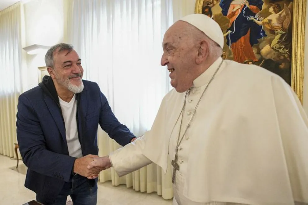 El papa Francisco recibió al secretario general de ATE, Rodolfo Aguiar