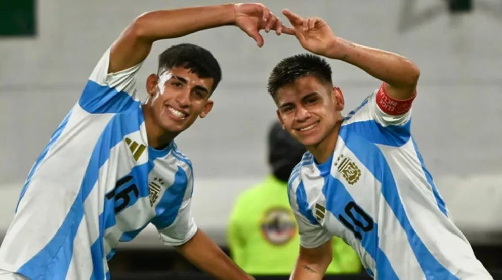 Ante Paraguay, la Selección Argentina va por el campeonato (el festejo de los pibes en uno de los partidos del sudamericano sub 20)